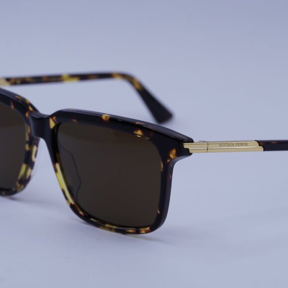 Bottega Veneta BV1261S 002 Sunglasses Havana Rectangle Frame, Brown Lenses - Picture 8 of 10